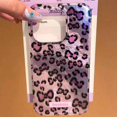 Retro Rosa Leopard Gletscher Textur Handyhülle für iphone 16 15 14 7 8 Plus 13 Pro Max X XS XR SE 2022 Silikon Rückschalenabdeckung