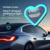 Car Heart-shaped Lights Solar-powered Decorative Lights Colorful LED Warning Lights Triangular Window and Rear Window Decorat