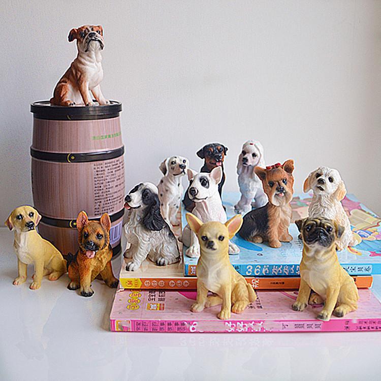 12 Pcs Miniature Dog Puppy Resin Craftwork Decorations Dollhouse Decoration Pet decorations