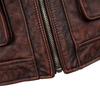 M65 Hunting Vintage Red Brown Genuine Leather Jacket Men Soft Real Cowhide Black Winter Coat Biker Jacket