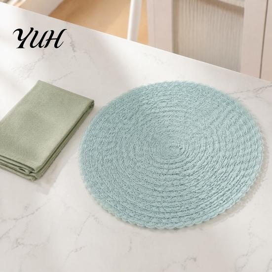 Soft Texture Tableware Coasters Round Insulated Placemat for Dining Table, Heat Resistant Paper Place Mat, Waterproof Oil Proof Non Daily Use Kitchen
