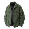 Men's Spring and Autumn Corduroy Lapel Jacket Retro Loose and Handsome Multi-pocket Cargo Jacket