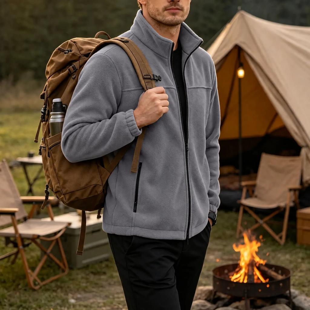 Herrenjacke mit Stehkragen für Herbst Winter Outdoor-Aktivitäten, Lässige Oberbekleidung