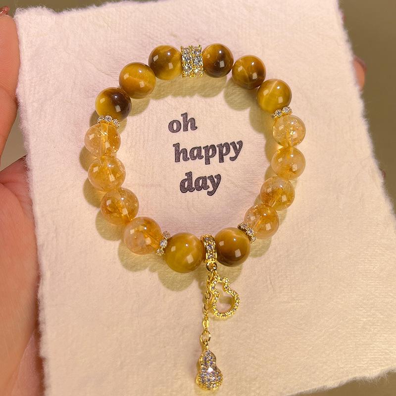 Crystal Wealth and Luck Bracelet: Golden Tiger's Eye 2025 Women's Fashion Jewelry