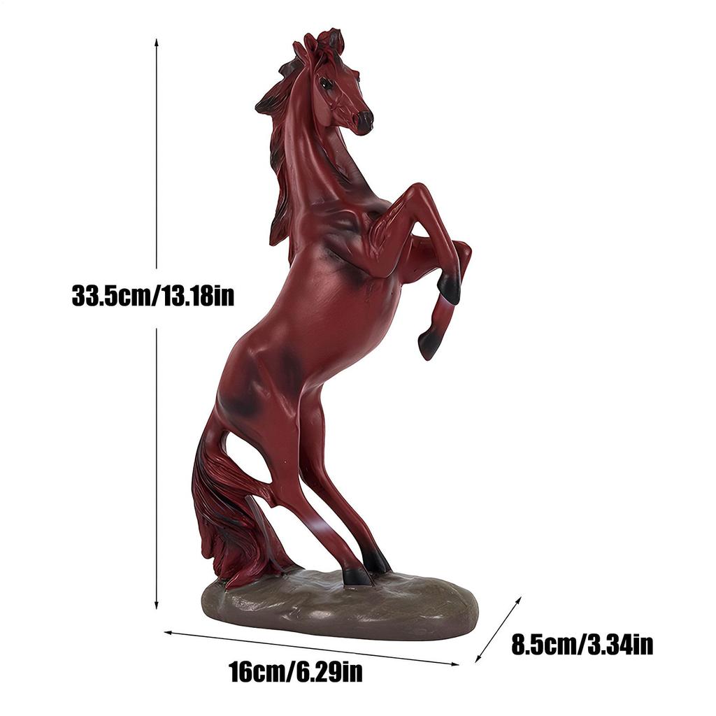 Rote Pferde Statue Ornament 2026 Chinesisches Neujahr Sammlerfigur Feng Shui Harz Rotes Pferd Dekor Reichtum Glück Handwerk