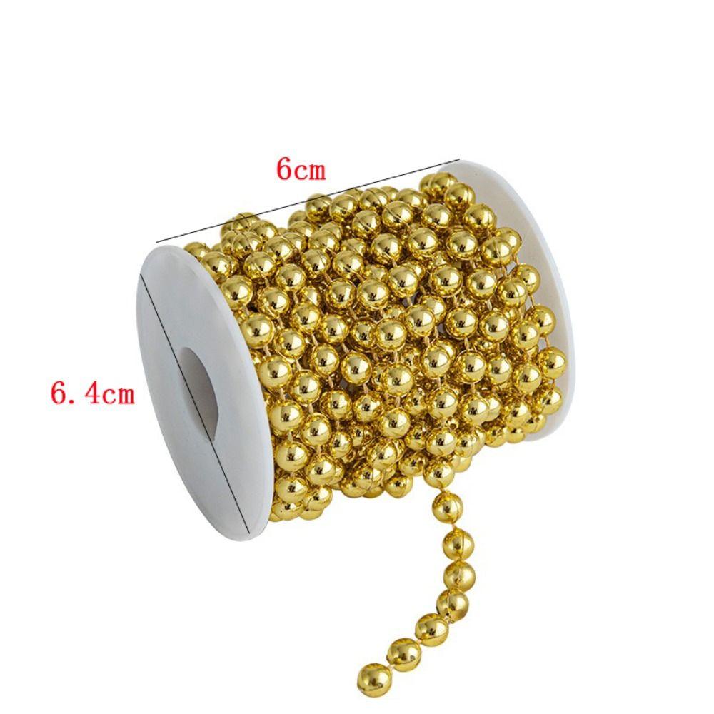 Colorful Electroplated Beads Christmas Bead Chain 10M DIY Material Xmas Hanging Decor Xmas Tree Ornaments Gift
