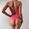 New Fashion Sexy Underwear Fish Bone Contrast Mesh Sexy Perspective Gathering Lingerie Set
