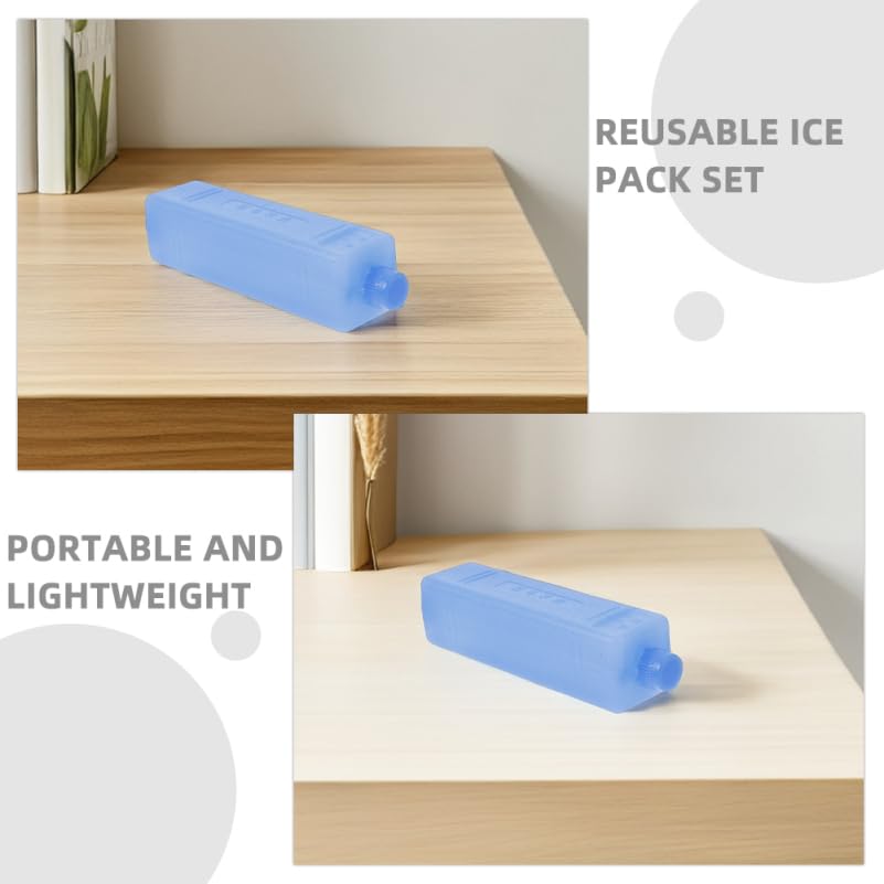HANABASS Cold Freezer Ice Reusable Ice Quick for Lunch and Set of 6 Long-Lasting Packs, Hard, Stick-Shaped Packs, Freezing, Boxes, Coolers, Picnics,