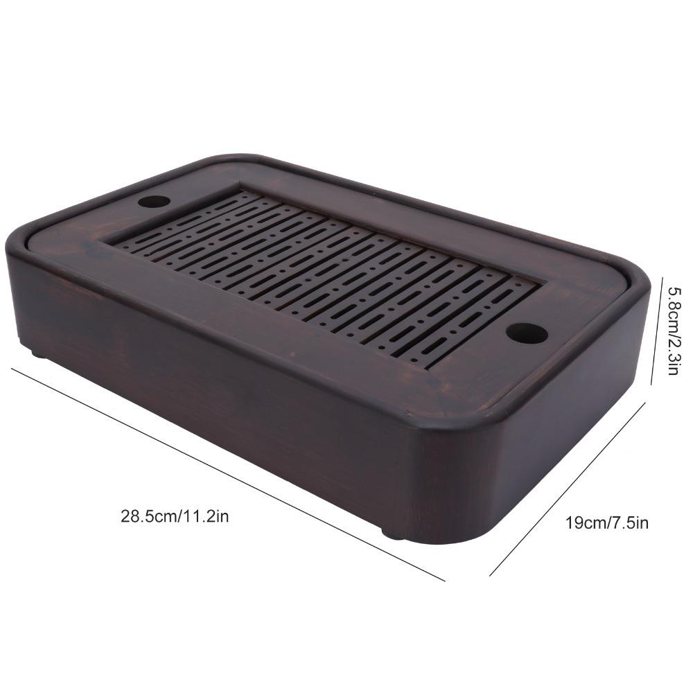 Draining Board Bamboo Tea Tray Rectangular Shape Tea Accessory Tray Chinese Tea Tray  Household Use
