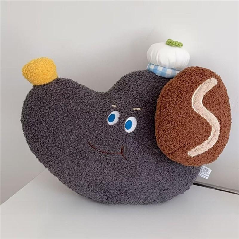 

Подушка в виде головы очаровательной собаки с наполнителем из ПП хлопка для декора дивана и путешествий серый