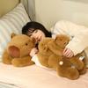 30-60cm Long Kawaii Plush Capybara Pillow Soft Stuffed Animal Capybara Plush Toy Doll Birthday Gift for Kids Girls Home Decor