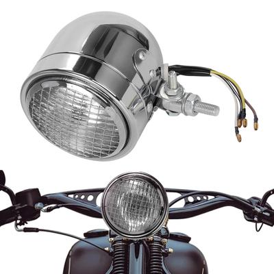 Phare de Moto Vintage Anti-poussière Coque en Alliage Lampe Phare de Moto Lumineux Pour Vélo Conduite de Nuit Extérieur