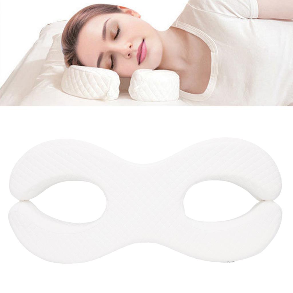 Face Pillow for Side Sleepers Memory Foam 2 Holes Soft Washable Ear Piercing Pillow for Deep Sleepin