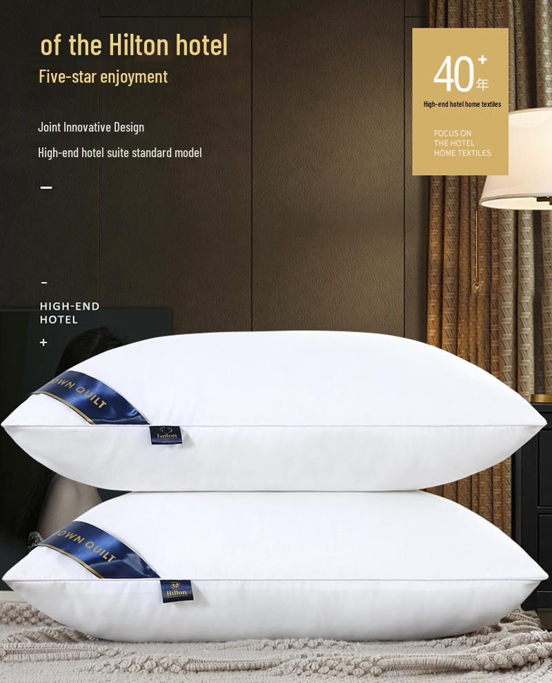 Durable 48x74cm Hotel Pillow Set - High Loft, Plush, Home Gift, Pair of 2