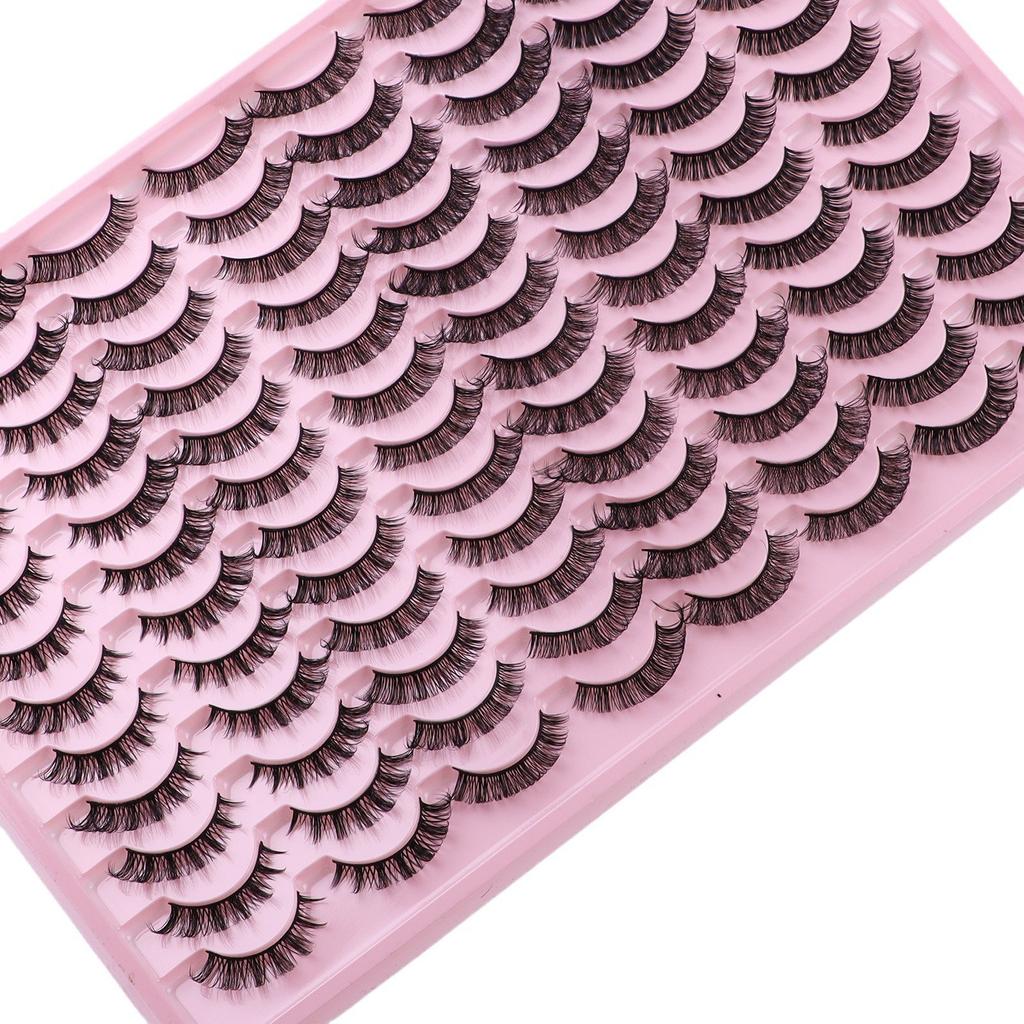 48 Pairs Of Large-Capacity False Eyelashes Dd Curled Chemical Fiber Thick Three-Dimensional False Eyelashes