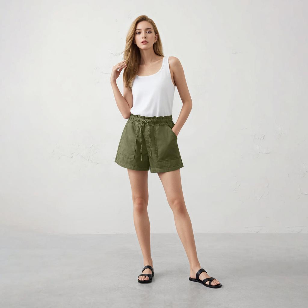 Damen-Shorts mit Taschen, Freizeit-Shorts