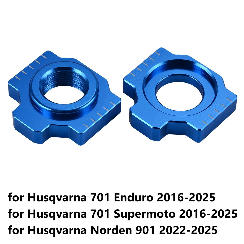 Motorcycle Aluminum Axle Blocks Chain Adjusters for KTM 690 SMC R 690 SMCR 2019-2025 690 Enduro R 2009-2025 690 Duke 2008-2019