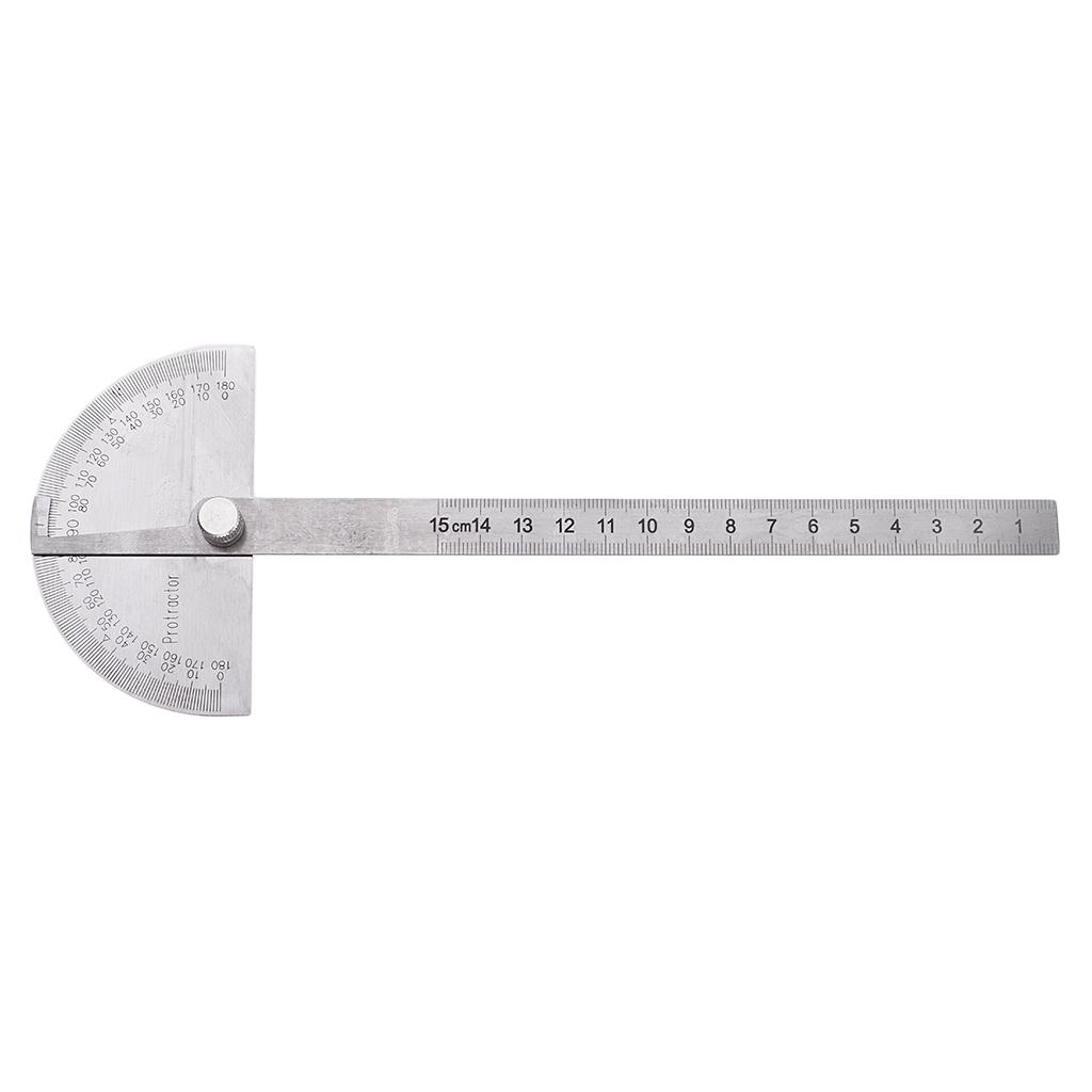 Steel Protractor 0- Angle Finder Rotation Ruler Student Tool
