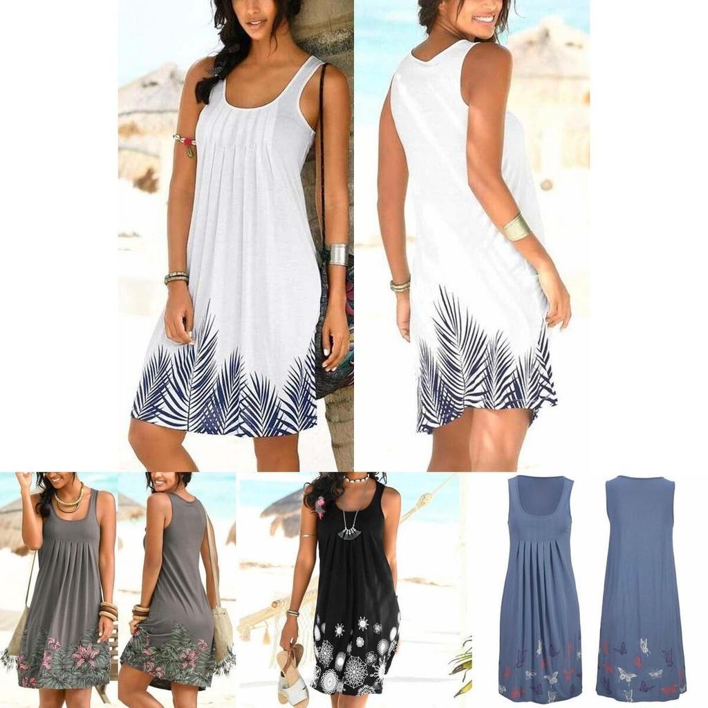 Stylish Women Boho Summer Beach Midi Dress With Gorgeous Floral Print And Loose Fit