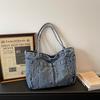 Denim-Tragetasche Damen-Umhängetasche Handtasche mit großem Fassungsvermögen