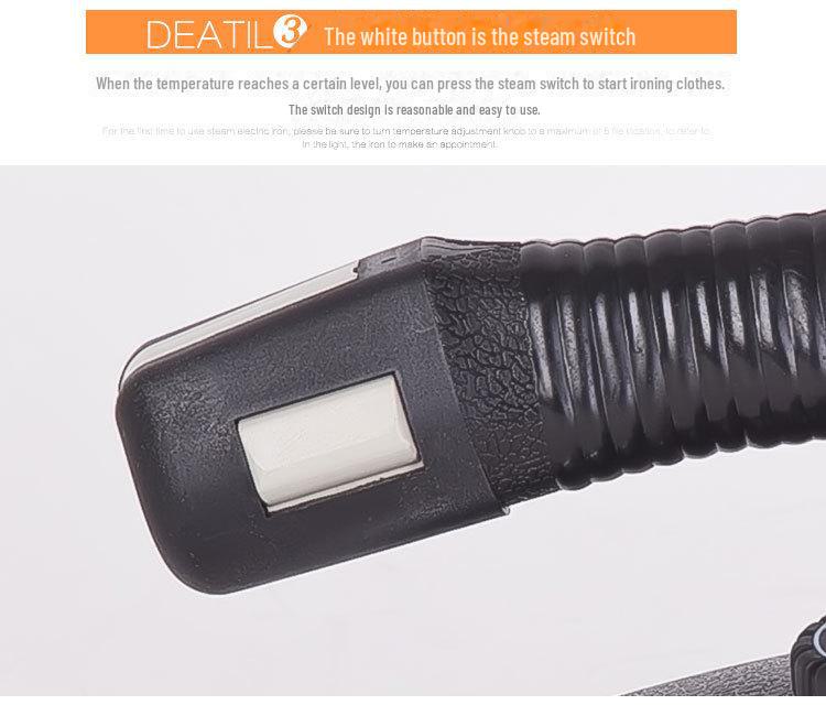 Red Heart RH126 High-Power Electric Steam Iron for Clothes, Curtains, and Dry Cleaning.