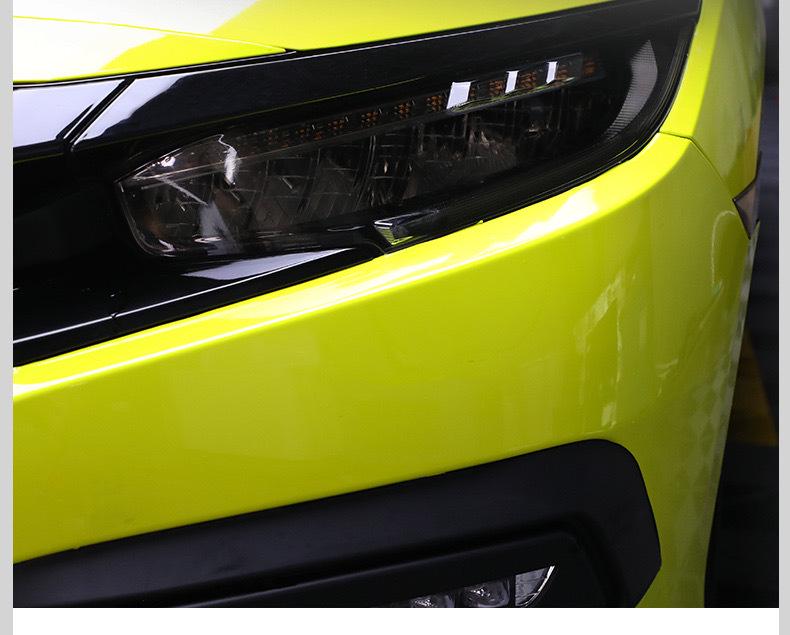 Black Warrior Smoked Headlight Film for 25 Accord Models - TPU Light-Controlled Sticker for Headlight and Taillight Color Change.