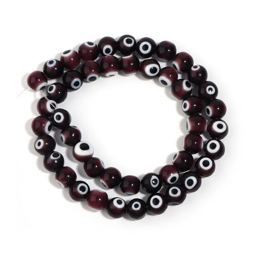 1 Strand Colorful Lampwork Beads Evil Eyes Round Loose Spacer Glass Beads For DIY Bracelet Necklace Jewelry Findings 4 6 8 10mm
