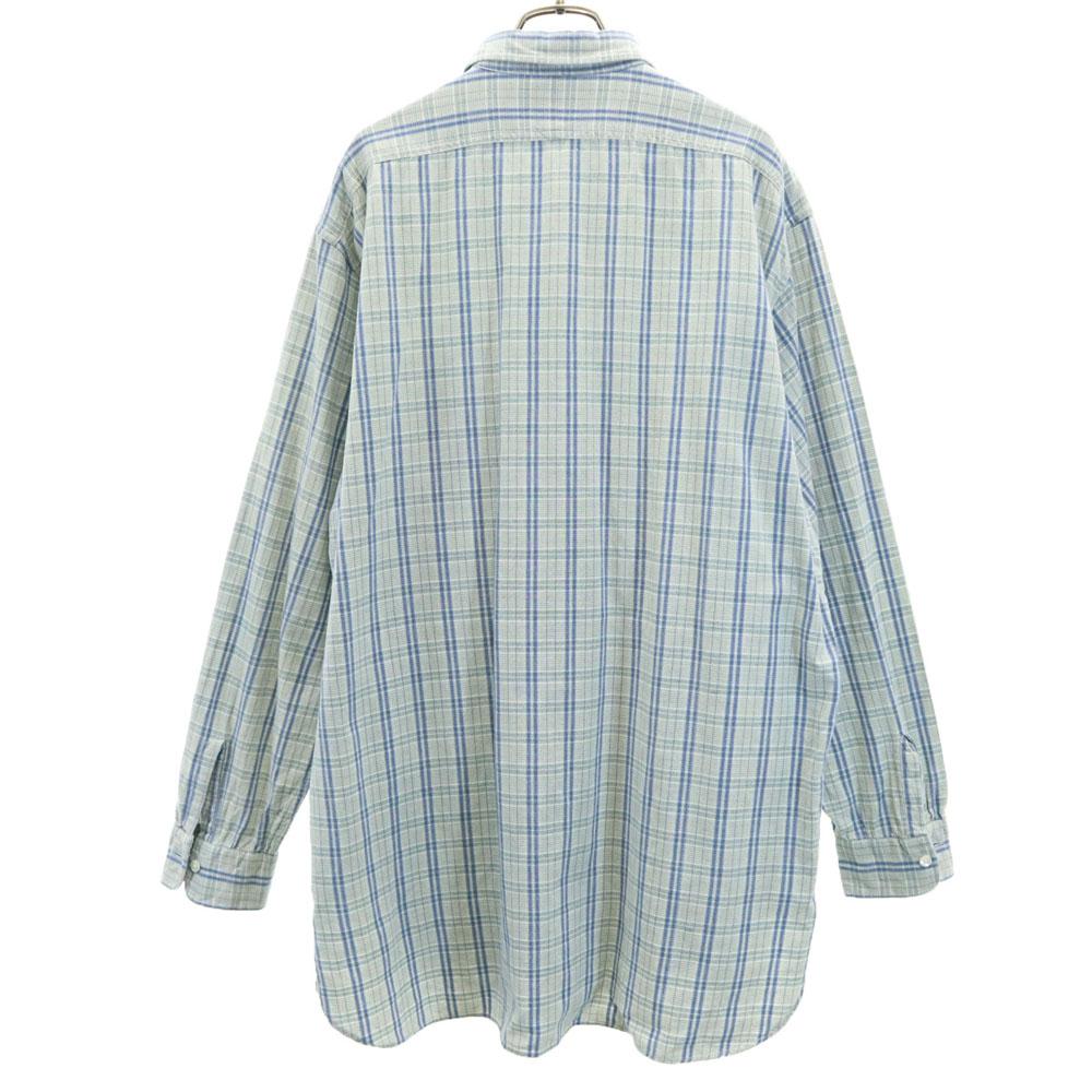 RRL 90s Initial tag Red 3 stars Old Check Pattern Long sleeve half button shirt Men's Used