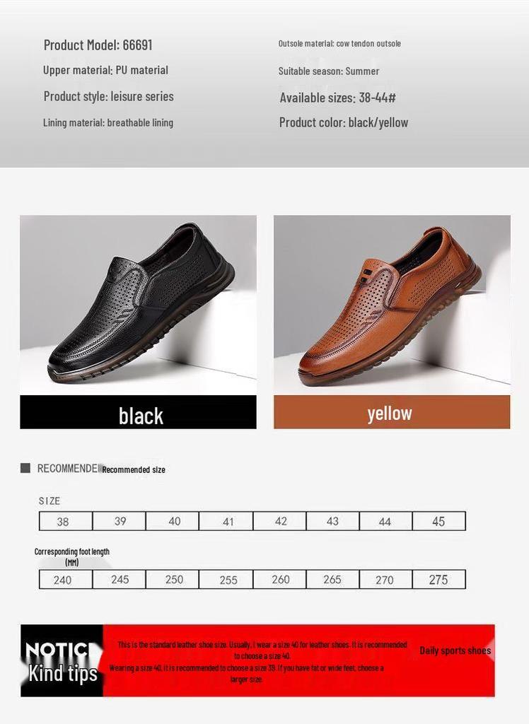 2026 Men's Breathable Soft Sole Slip-On Casual Shoes with Comfortable Rubber Perforated Design