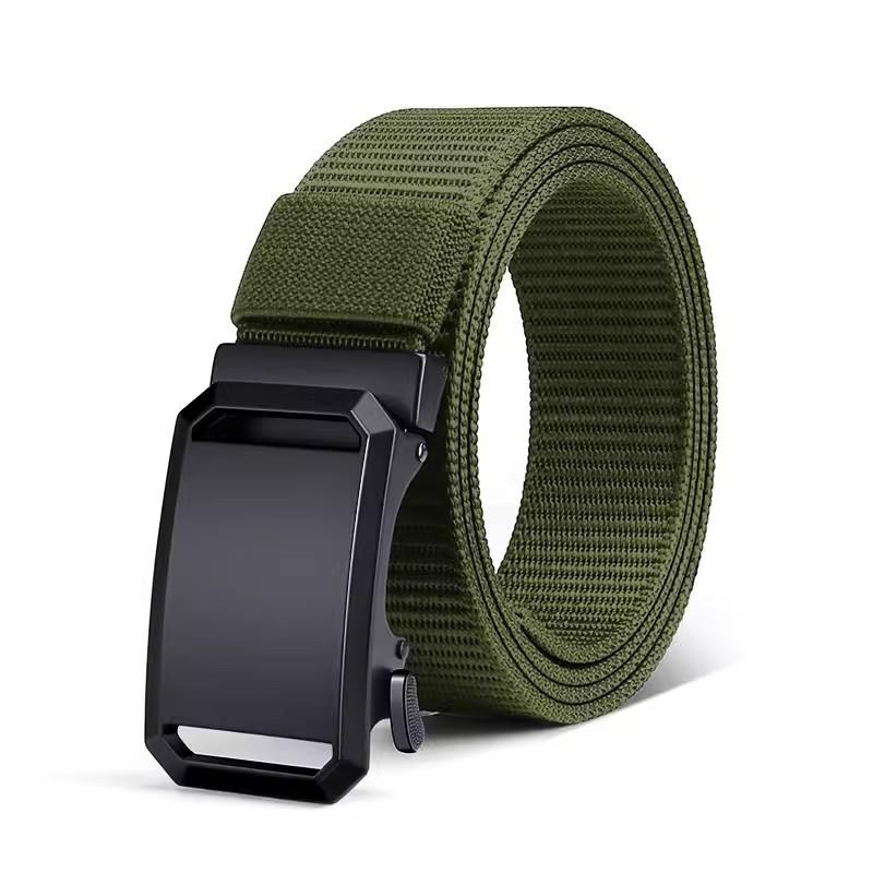 Automatic Buckle Belt Men'S Tactical Function Wind Tooling Tide Casual Canvas Nylon Belt Light Person Military Training Belt