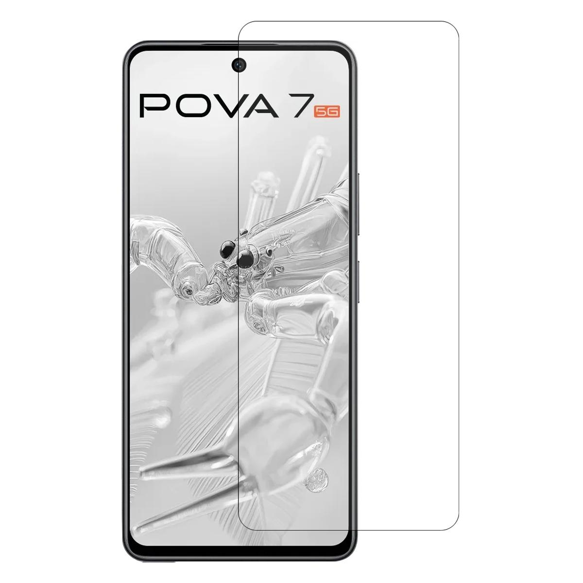

Защитная пленка для экрана TECNO Pova 7 5G 0,3 мм Арочная кромка Сверхпрозрачная пленка из закаленного стекла A