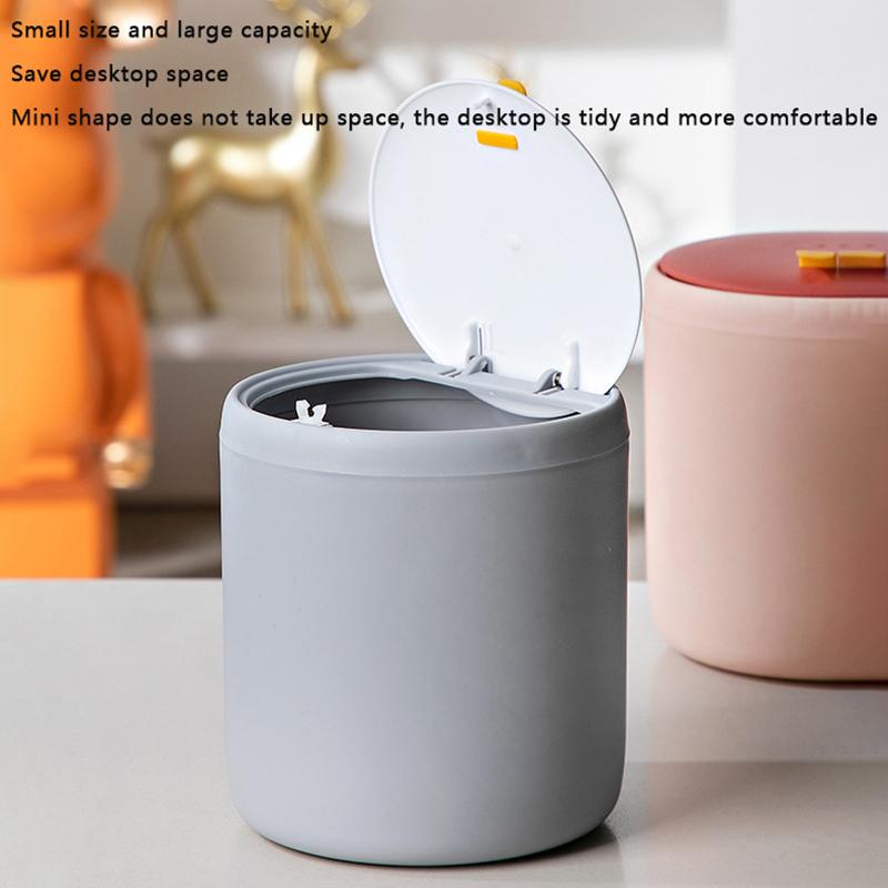 Mini Waste Bin Desktop Office Trash Can Home Garbage Basket Table Plastic Organizer Office Supplies Dustbins Sundries Barrel Box