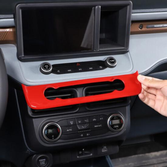 Für Ford Maverick -23 Rote Mittelkonsolenrahmen Zierabdeckung