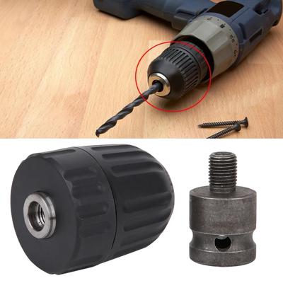 Electric Drill Chuck Hand Tight Clamp Thread Adapter Wrench Conversion Thread Head 0.8‑10mm 3/8‑24UNF for SDS Drill Chuck
