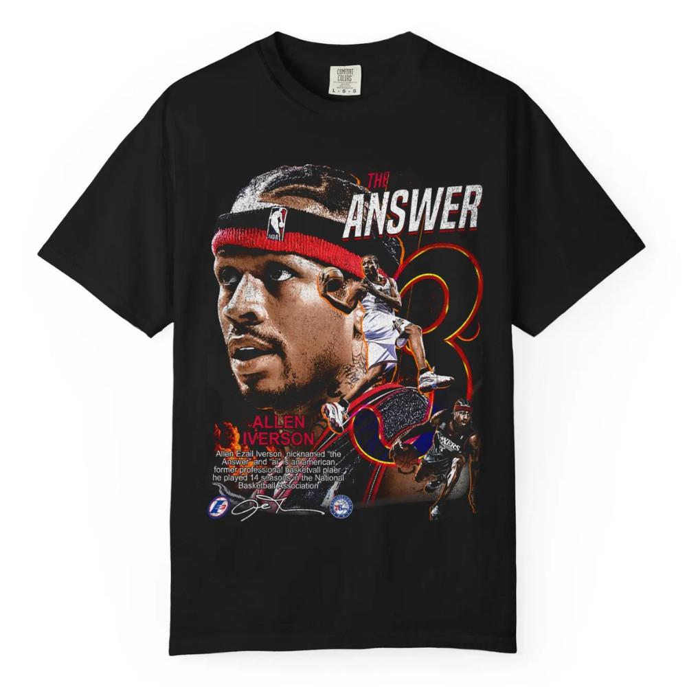 Allen Iverson Graphic Tee - Unisex Style Basketball Shirt - Allen Iverson Shirt XXL