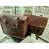 2 Motorcycle Brown Handmade Leather Side Pouch Saddlebags Saddle Panniers 2 Bag