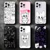 Cute B-Boykisser Catoon Soft Phone Case for iPhone 16 16E 17 Air 15 Pro Max 14 Plus 13 Mini 11 12 7 Black Cover Back Shell