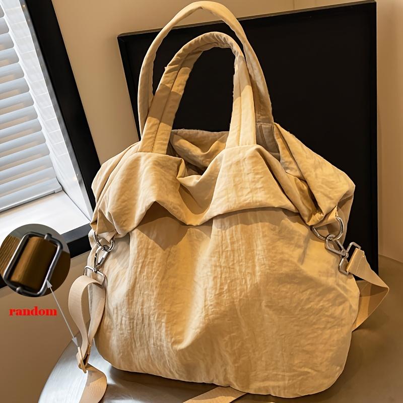 Women'S Stylish Casual Large-Capacity Nylon Shoulder Bag, Lightweight Crossbody Bag fShopping And Travel Handbag.