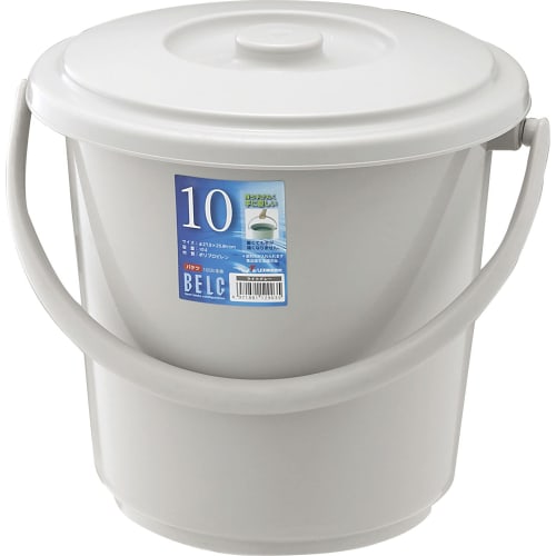 Risu Berg Bucket, Round, Light Gray, 10L, Made in Japan, 10SB
