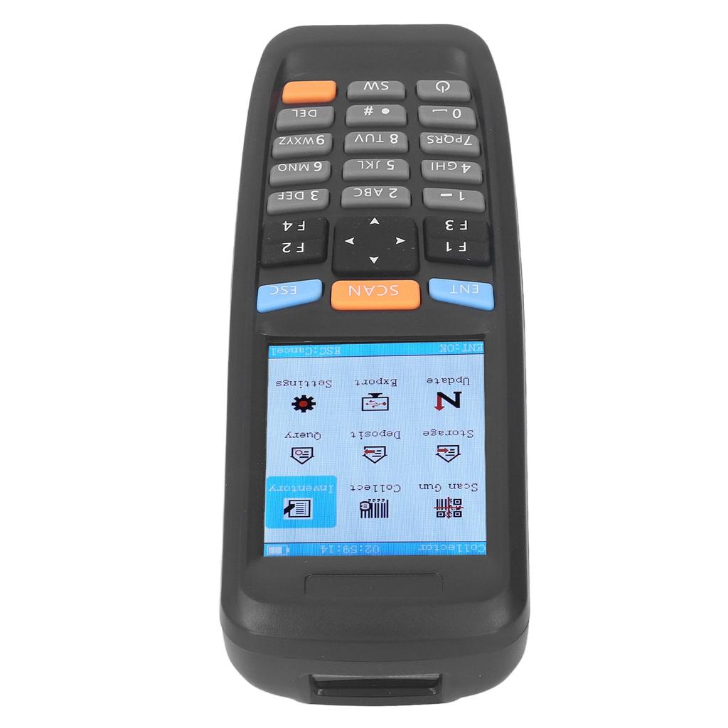 Drahtloser Barcode-Scanner 2,4 GHz 2,8 Zoll Farbbildschirm Tragbarer QR-Leser für doppelte Inventurproblemeingabe