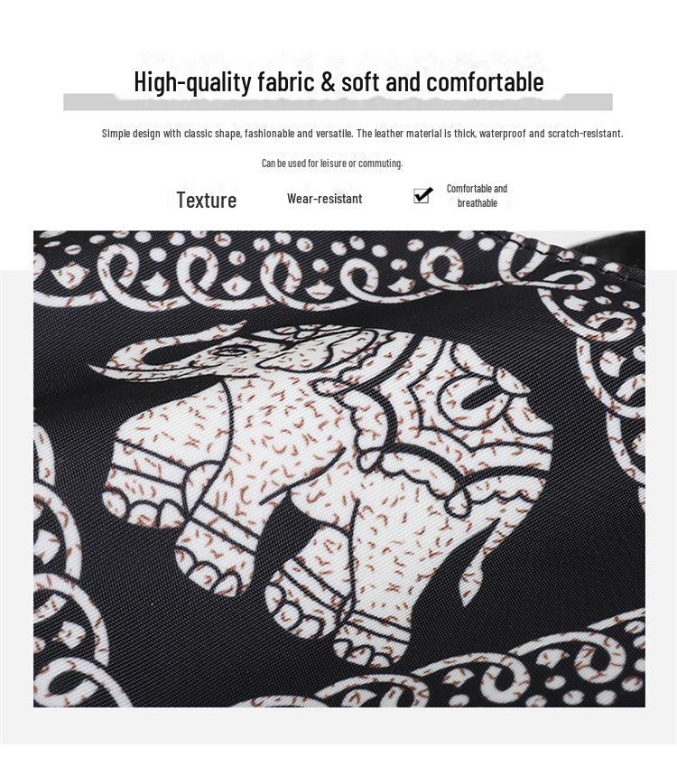 Damski Modny Plecak Podróżny z Tkaniny Oxford - Lekki, Casualowy, Drukowana Torba na Ramię