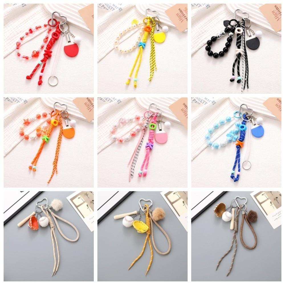 Stylish Design Baseball Braid Rope Pendant Hanging Chain Braided Bag Charm  Handbag Accessory