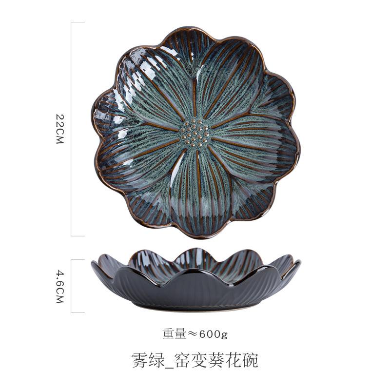 Prato de Jantar de Cerâmica em Forma de Flor Prato de Frutas Tigela de Salada Pratos de Sobremesa Prato Dim Sum Bandeja de Lanches Pratos de Sushi Prato de Sashimi
