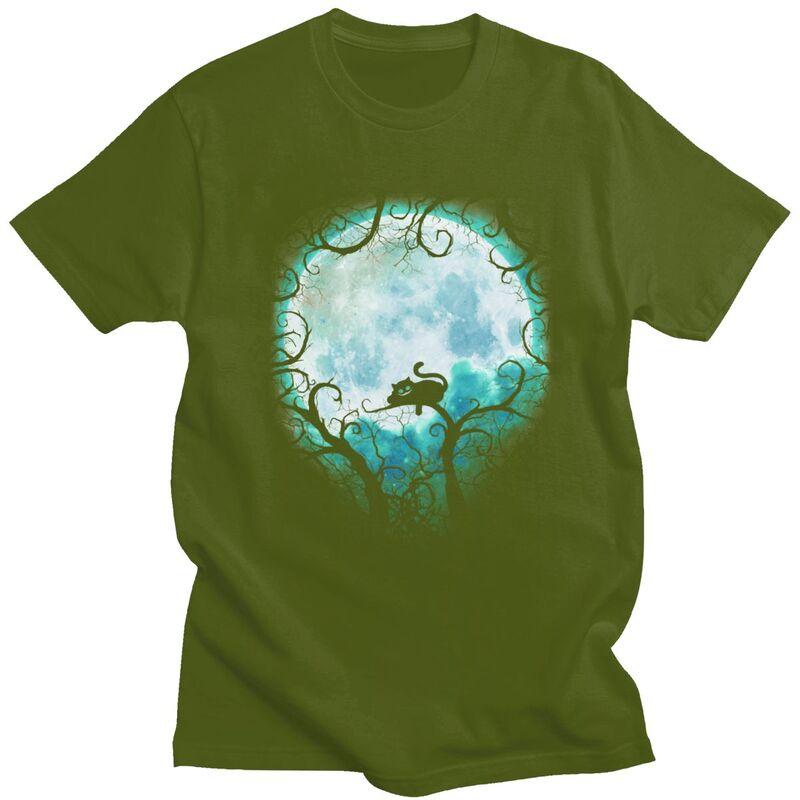 

Custom Men s Cheshire Cat Cartoon T Shirts Short Sleeve Cotton Tshirts Streetwear T-shirt Leisure Anime Tee Slim Fit Apparel 4XL