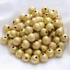 100-500pcs 4-12mm Gold Color Round Acrylic Beads Mixed Frosted Ball End Seed Spacer Beads for Bracelet Jewelry Making DIY