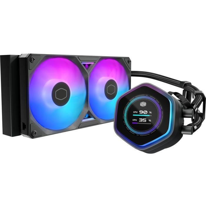 COOLER MASTER - MasterLiquid 240 Atmos II LCD ARGB - Watercooling AIO - Ventilateurs 120mm