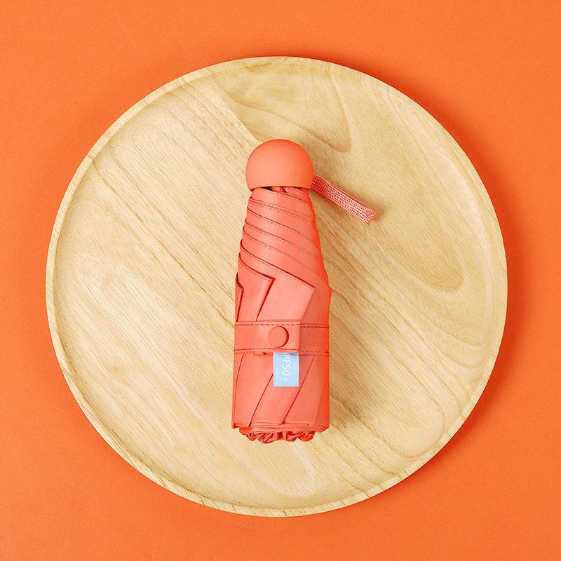 Parasol Capsule Sun Umbrella: 50% Off Mini UV Protection for Women, Dual-Purpose for Sun and Rain.