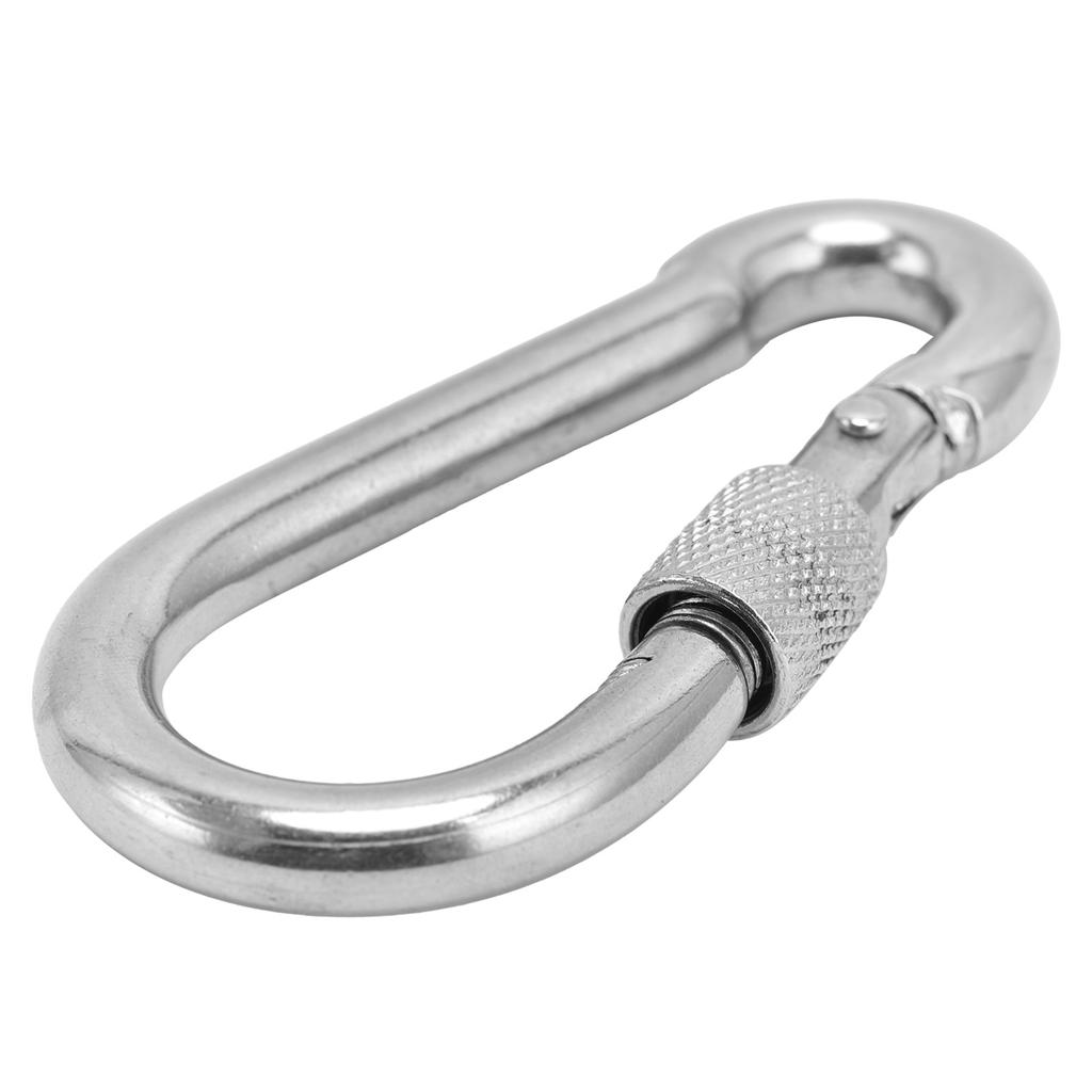 Carabiner Hook Heavy Duty and Multifunctional 304 Stainless Steel Spring Locking Carabiner