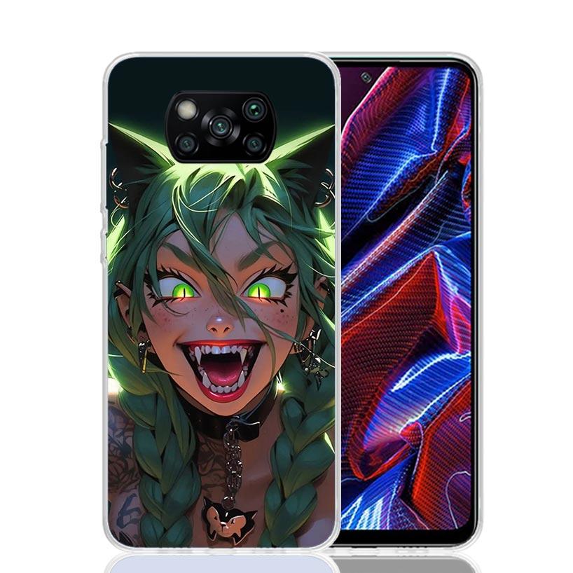 Crazy Gothic Japan Anime Girls Phone Case For Xiaomi Poco F7 Ultra X7 X6 Pro X5 Redmi 15 15C 13 13C 12 12C 10 10A 10C 9 9A 9C 9T