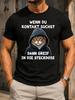 Gerunisex Contact The Power Socket Joke With Serious Cat In Dark Attire Illustrated With Bold Themed Unisex All Tshirt